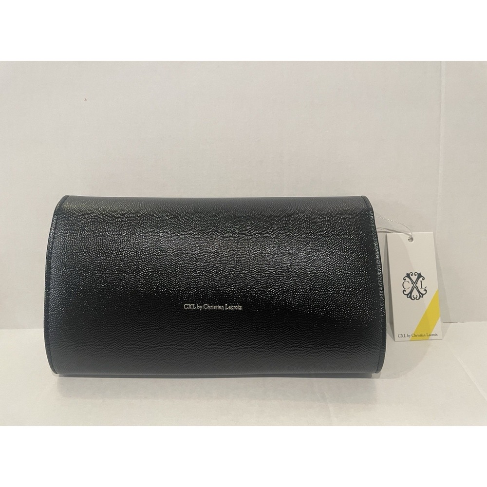 CXL Glam‎ Caviar Clutch Black Detachable Chain Shoulder Bag New - Picture 2 of 5